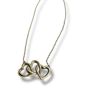 Tiffany & Co. Triple Interlocking Hearts Necklace in Sterling Silver